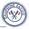 Badge / Macaron GLNF – Petite tenue provinciale – Passé Grand Porte-Etendard – Dauphiné Savoie – Brodé main
