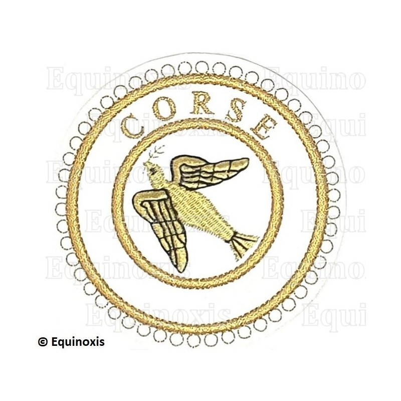 Badge / Macaron GLNF – Grande tenue provinciale – Grand Expert – Corse – Brodé machine