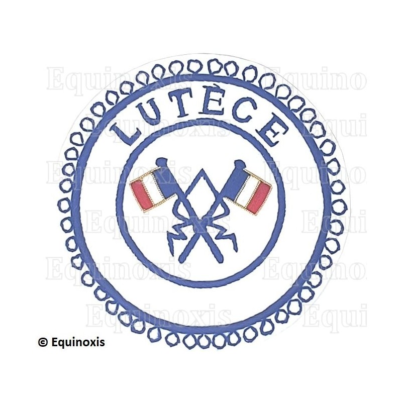 Badge / Macaron GLNF – Petite tenue provinciale – Passé Grand Porte-Etendard – Lutèce – Brodé main