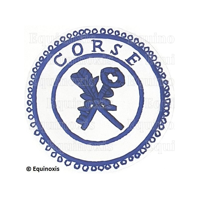 Badge / Macaron GLNF – Petite tenue provinciale – Grand Archiviste – Corse – Brodé main