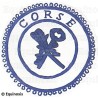 Badge / Macaron GLNF – Petite tenue provinciale – Grand Archiviste – Corse – Brodé main