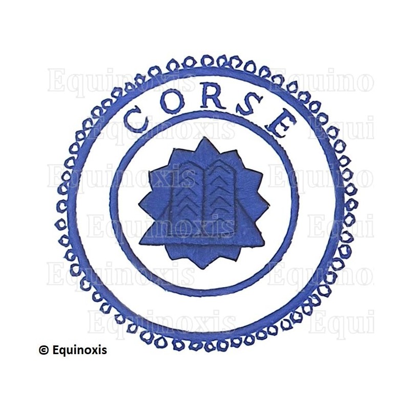Badge / Macaron GLNF – Petite tenue provinciale – Grand Hospitalier – Corse – Brodé main