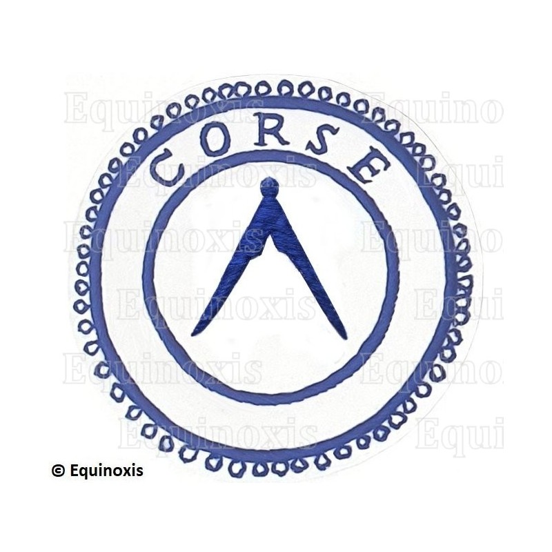 Badge / Macaron GLNF – Petite tenue provinciale – Grand Inspecteur – Corse – Brodé main