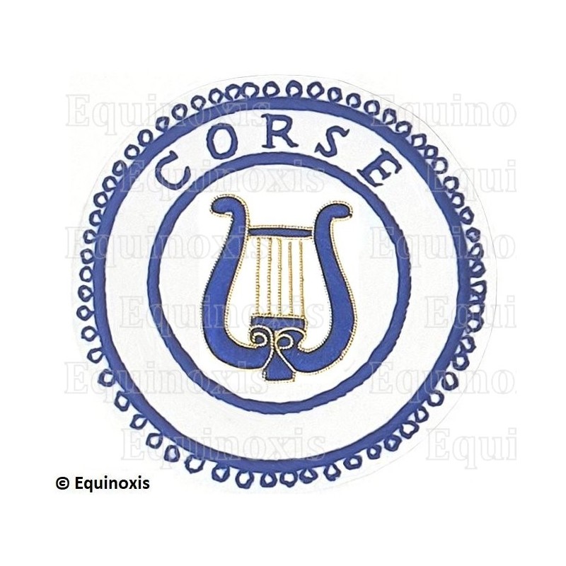 Badge / Macaron GLNF – Petite tenue provinciale – Grand Organiste – Corse – Brodé main