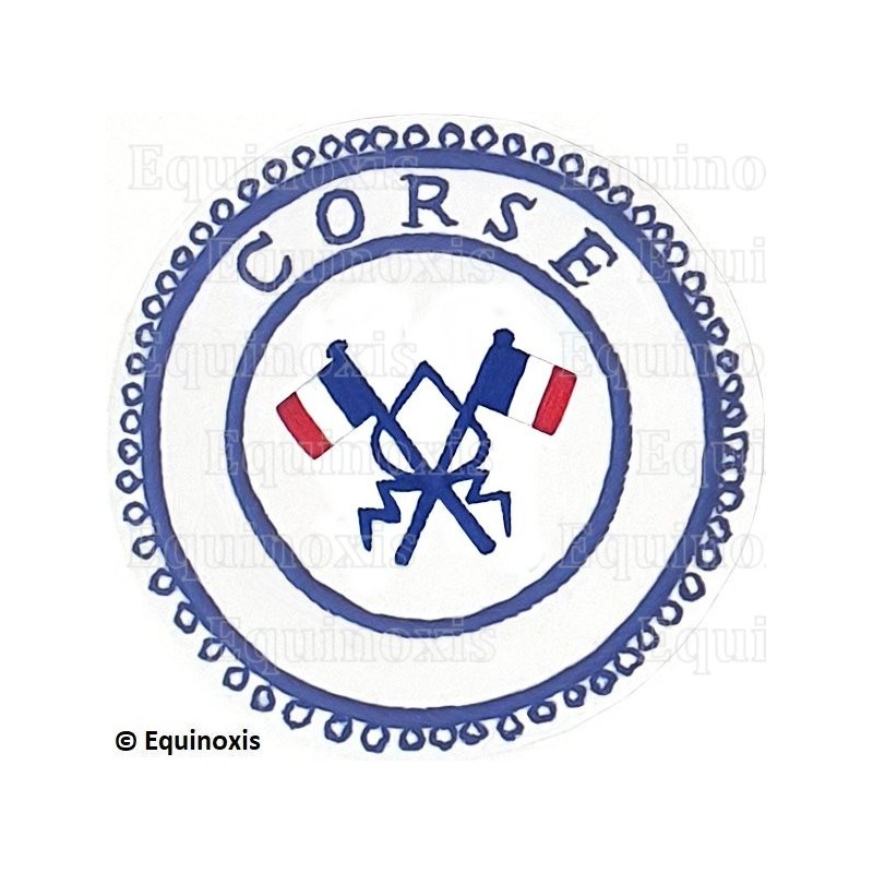 Badge / Macaron GLNF – Petite tenue provinciale – Passé Grand Porte-Etendard – Corse – Brodé main