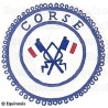 Badge / Macaron GLNF – Petite tenue provinciale – Passé Grand Porte-Etendard – Corse – Brodé main