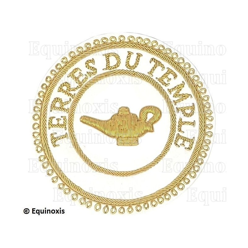 Badge / Macaron GLNF – Grande tenue provinciale – Précepteur York – Terres du Temple – Brodé machine