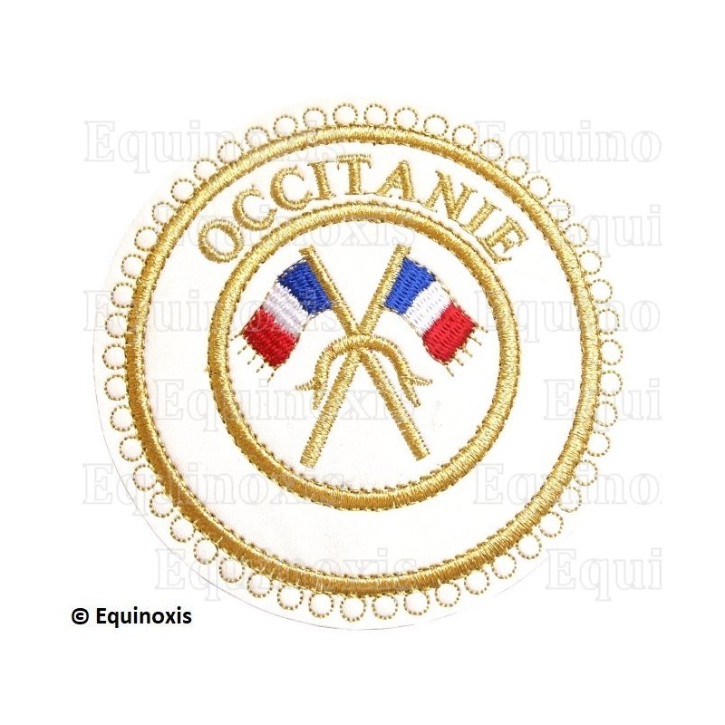 Badge / Macaron GLNF – Grande tenue provinciale – Passé Grand Porte-Etendard – Occitanie – Brodé machine