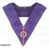 Sautoir maçonnique moiré – Ordre des Maîtres Royaux Choisis (OMRC) / Cryptique – Officier de Conseil – Cocarde tricolore