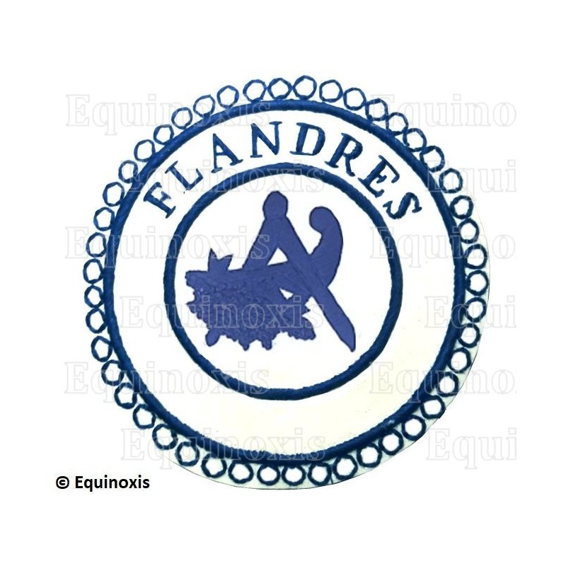 Badge / Macaron GLNF – Petite tenue provinciale – Grand Intendant – Flandres – Brodé main