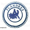 Badge / Macaron GLNF – Petite tenue provinciale – Grand Intendant – Flandres – Brodé main