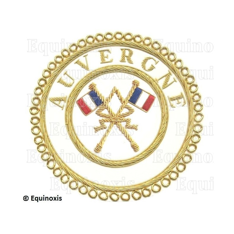 Badge / Macaron GLNF – Grande tenue provinciale – Passé Grand Porte-Etendard – Auvergne – Brodé main