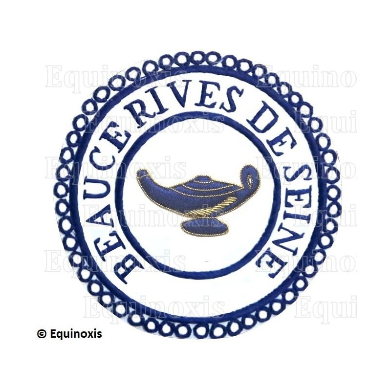 Badge / Macaron GLNF – Petite tenue provinciale – Grand Précepteur – Beauce - Rives de Seine – Brodé main