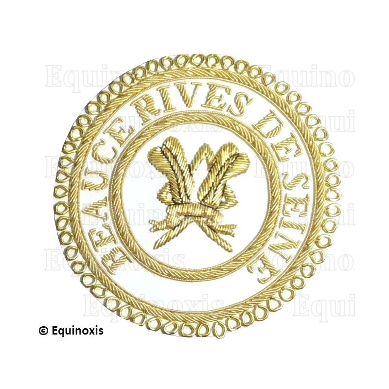 Badge / Macaron GLNF – Grande tenue provinciale – Grand Secrétaire – Beauce - Rives de Seine – Brodé main