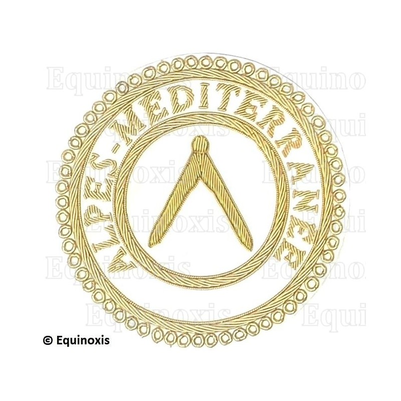Badge / Macaron GLNF – Grande tenue provinciale – Grand Inspecteur – Alpes-Méditerranée – Brodé main