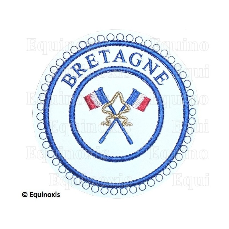 Badge / Macaron GLNF – Petite tenue provinciale – Passé Grand Porte-Etendard – Bretagne – Brodé machine