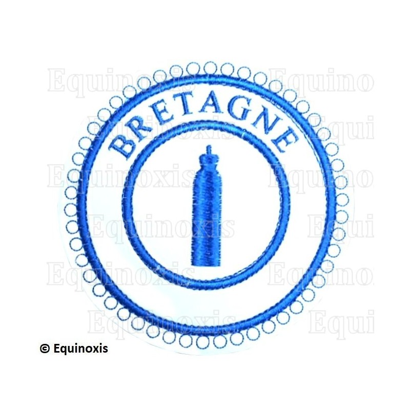 Badge / Macaron GLNF – Petite tenue provinciale – Deuxième Surveillant – Bretagne – Brodé machine