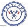 Badge / Macaron GLNF – Petite tenue provinciale – Passé Grand Porte-Etendard – Bretagne – Brodé main
