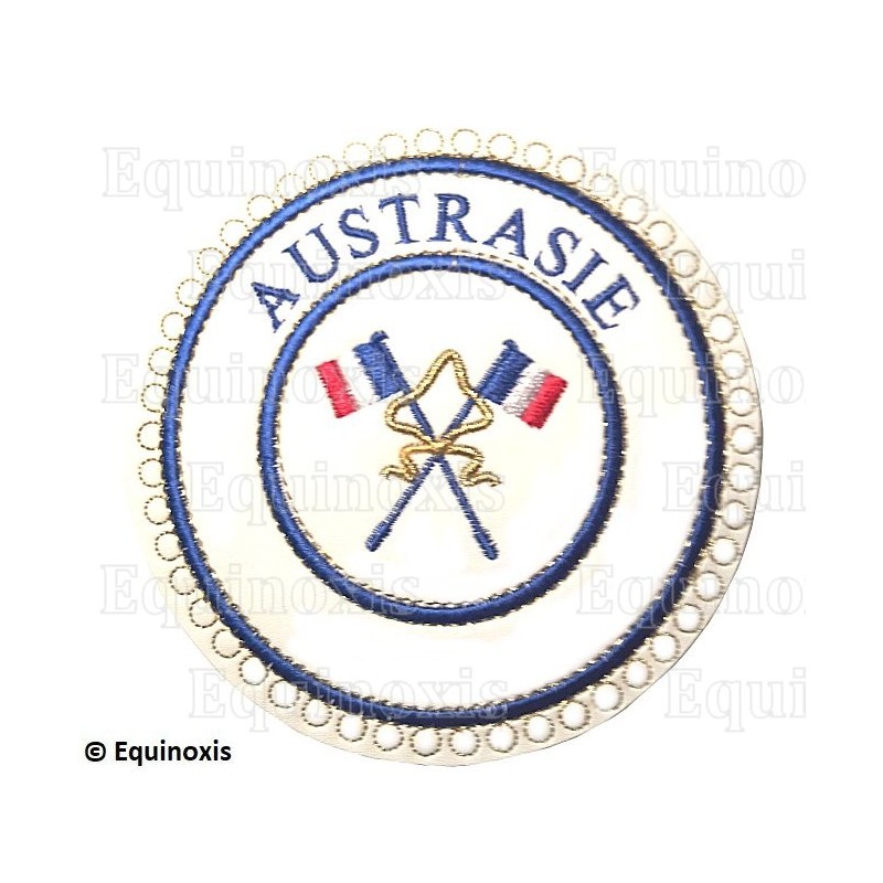 Badge / Macaron GLNF – Petite tenue provinciale – Passé Grand Porte-Etendard – Austrasie – Brodé machine