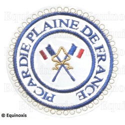 Badge / Macaron GLNF – Petite tenue provinciale – Passé Grand Porte-Etendard – Picardie - Plaine de France – Brodé machine