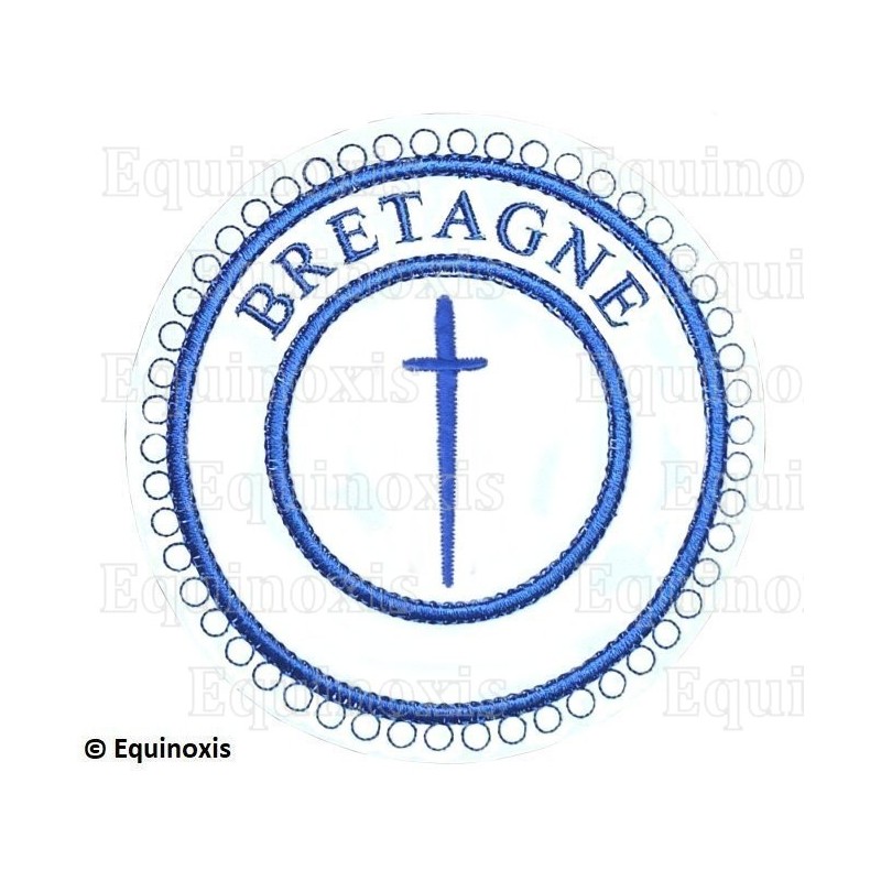 Badge / Macaron GLNF – Petite tenue provinciale – Grand Tuileur – Bretagne – Brodé machine
