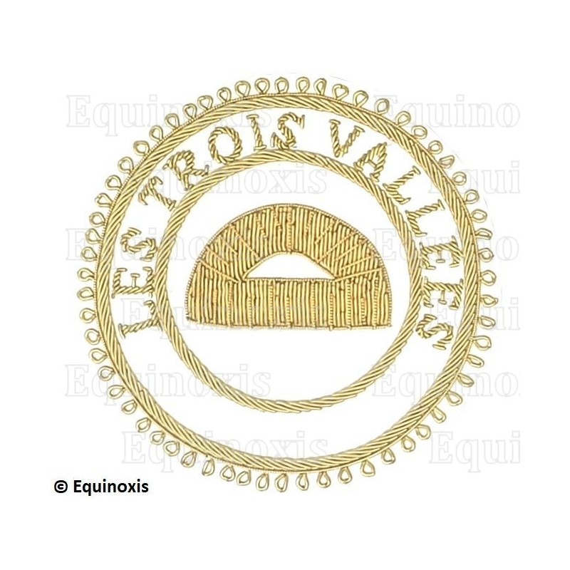 Badge / Macaron GLNF – Grande tenue provinciale – Grand Surintendant – Les Trois Vallées – Brodé main