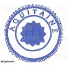 Badge / Macaron GLNF – Petite tenue provinciale – Grand Hospitalier – Aquitaine – Brodé main
