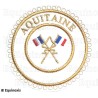 Badge / Macaron GLNF – Grande tenue provinciale – Passé Grand Porte-Etendard – Aquitaine – Brodé machine