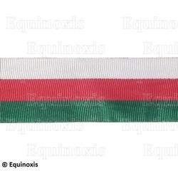 Ruban moiré pour médailles – Blanc / Rouge / Vert – Madagascar