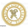 Badge / Macaron GLNF – Grande tenue provinciale – Grand Archiviste – Picardie - Plaine de France – Brodé main