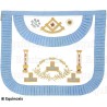 Tablier maçonnique en cuir – Rite Français Traditionnel – Vénérable Maître 2 – Brodé main