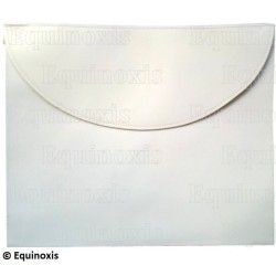 Tablier maçonnique en cuir – Rite Standard d'Ecosse – Apprenti – 36 cm x 40 cm