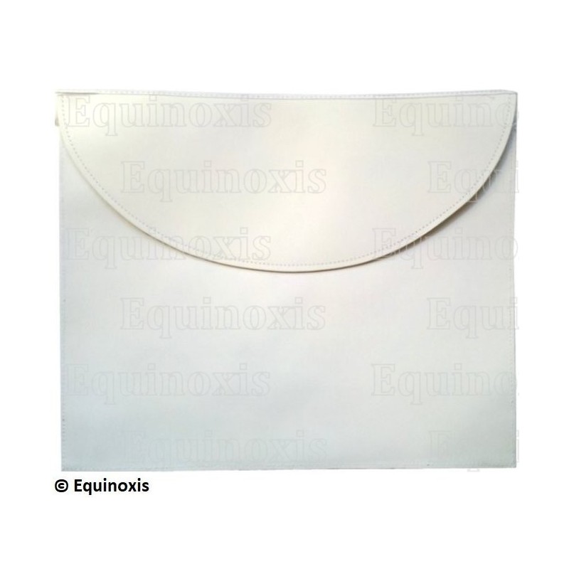 Tablier maçonnique en cuir – Rite Standard d'Ecosse – Apprenti – 36 cm x 40 cm