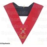 Sautoir maçonnique moiré – REAA – Officier du 18ème degré – Chevalier Grand Trésorier – Brodé machine avec feuilles