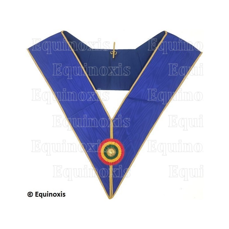 Sautoir maçonnique moiré – GLC – Petite tenue provinciale