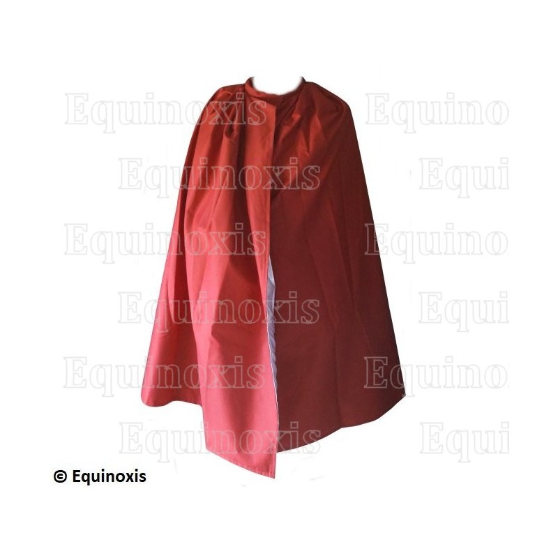 Cape martiniste – Rouge doublée de blanc
