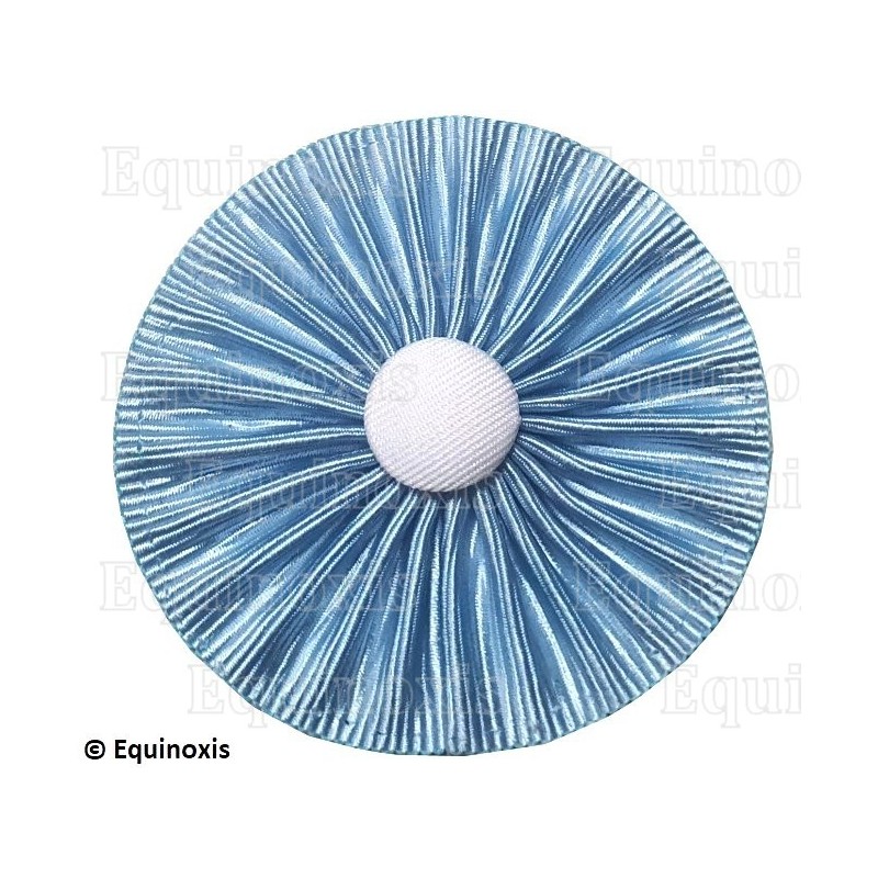 Cocarde bleue avec bouton blanc