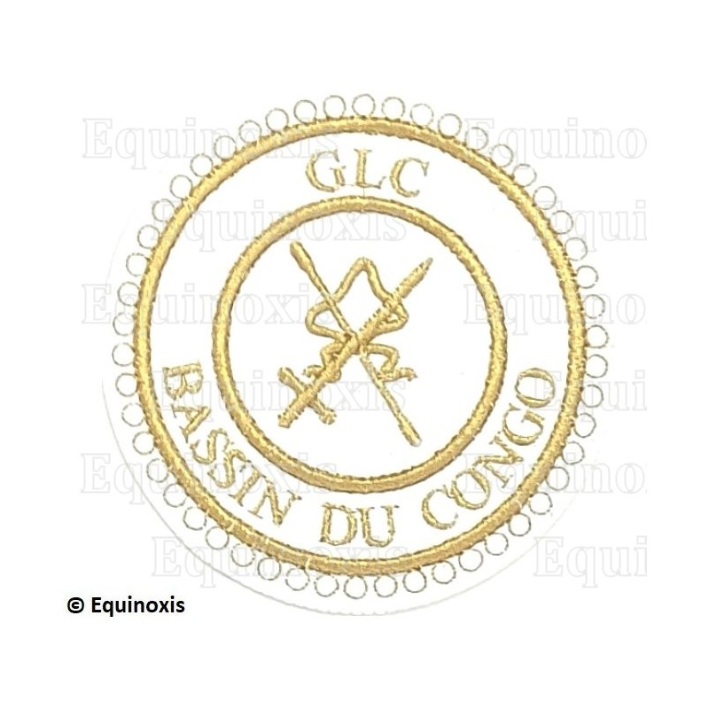 Badge / Macaron GLC – Grande tenue provinciale – Protocole – Bassin du Congo – Brodé machine