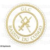 Badge / Macaron GLC – Grande tenue provinciale – Protocole – Bassin du Congo – Brodé machine