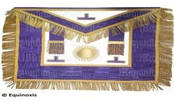 Tablier maçonnique en cuir – Memphis-Misraïm – Grand Maître – Brodé machine