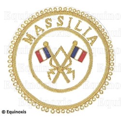 Badge / Macaron GLNF – Grande tenue provinciale – Passé Grand Porte-Etendard – Massilia – Brodé main
