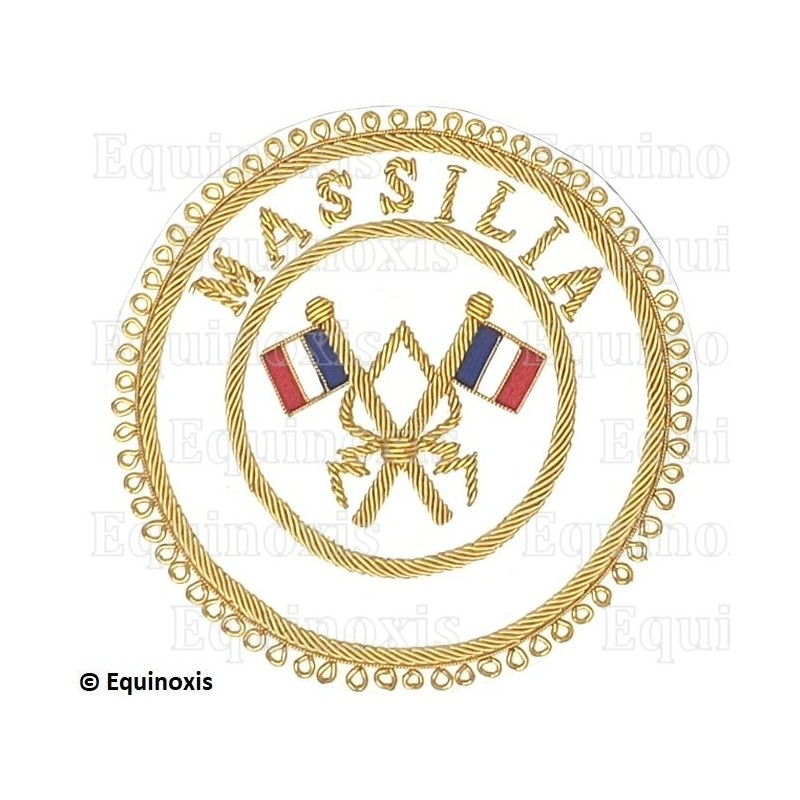 Badge / Macaron GLNF – Grande tenue provinciale – Passé Grand Porte-Etendard – Massilia – Brodé main