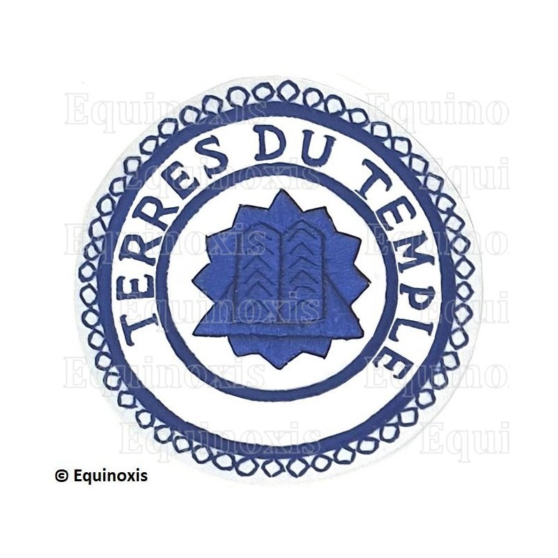 Badge / Macaron GLNF – Petite tenue provinciale – Grand Hospitalier – Terres du Temple – Brodé main