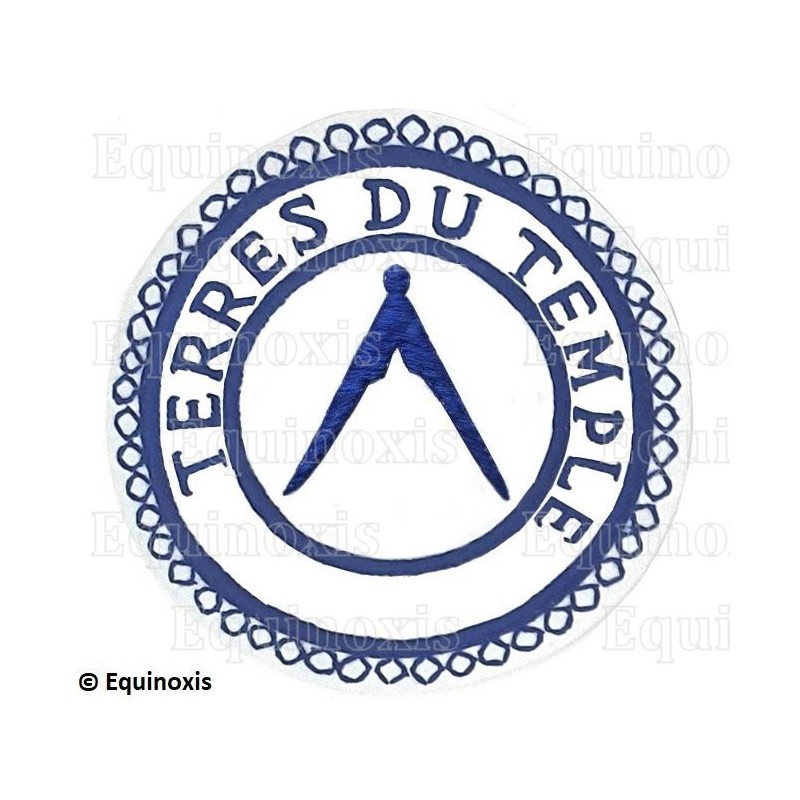 Badge / Macaron GLNF – Petite tenue provinciale – Grand Inspecteur – Terres du Temple – Brodé main