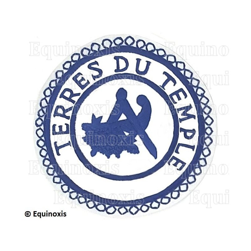 Badge / Macaron GLNF – Petite tenue provinciale – Grand Intendant – Terres du Temple – Brodé main