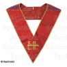 Sautoir martiniste moiré – Supérieur Inconnu Libre Initiateur (SILI) – Rouge – Filiation russe – Brodé main