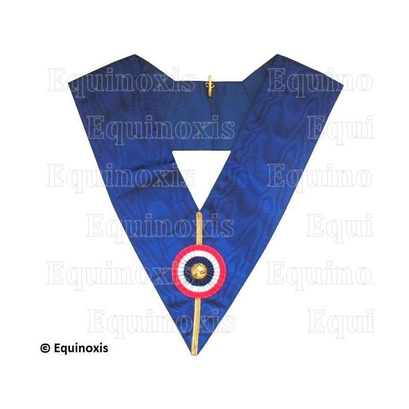 Sautoir maçonnique moiré – GLNF – Petite tenue nationale
