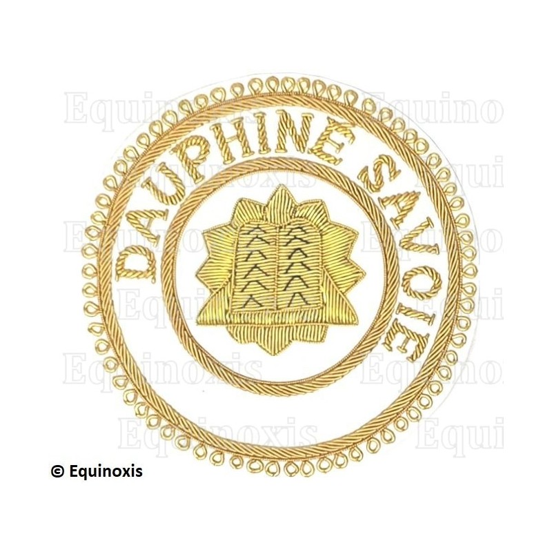 Badge / Macaron GLNF – Petite tenue provinciale – Grand Hospitalier – Dauphiné Savoie – Brodé main