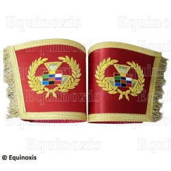 Gantelets maçonniques – Arche Royale Américaine (ARA) – Passé Haut Prêtre – Brodés main
