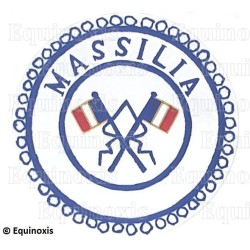 Badge / Macaron GLNF – Petite tenue provinciale – Passé Grand Porte-Etendard – Massilia – Brodé main
